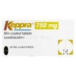 ケプラ　KEPPRA、レベチラセタム750mg　箱